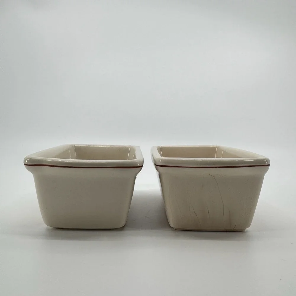 Garden Ridge Penguin Mini Loaf Pans SET of 2 Ceramic Christmas Bakeware Holiday